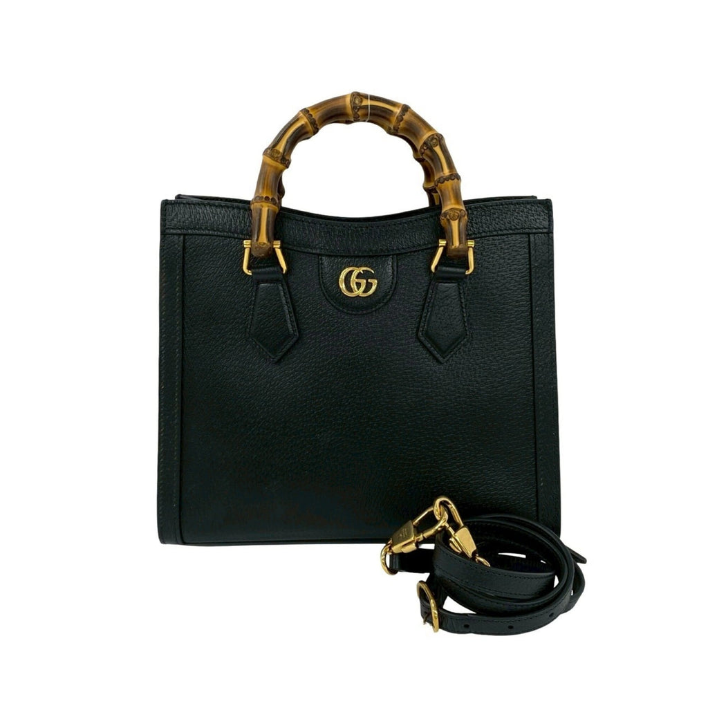 Gucci Black Leather Handbag Shoulder Bag (Pre-Owned)