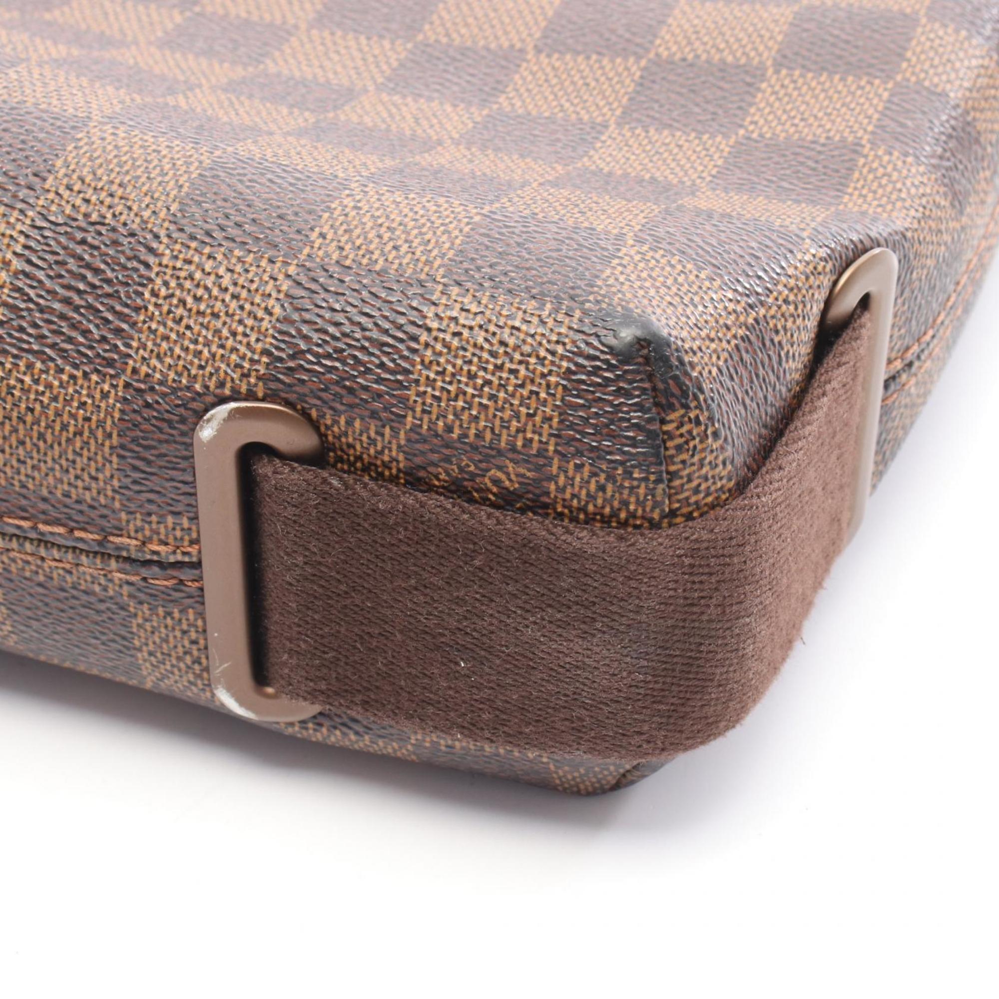 Louis Vuitton Brown Damier Canvas Coated Canvas Leather Handbag Shoulder Bag
