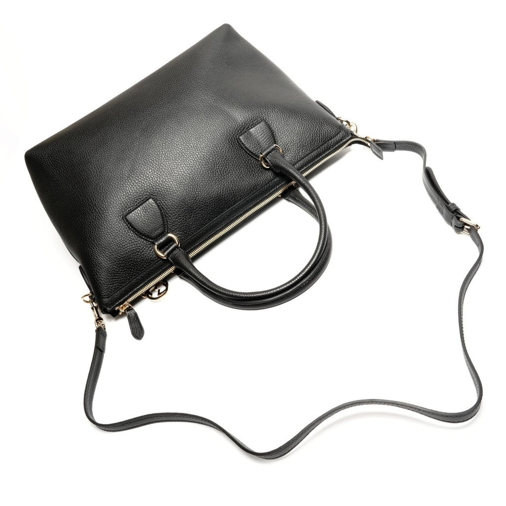 Gucci Black Leather Tote Bag (Pre-Owned)