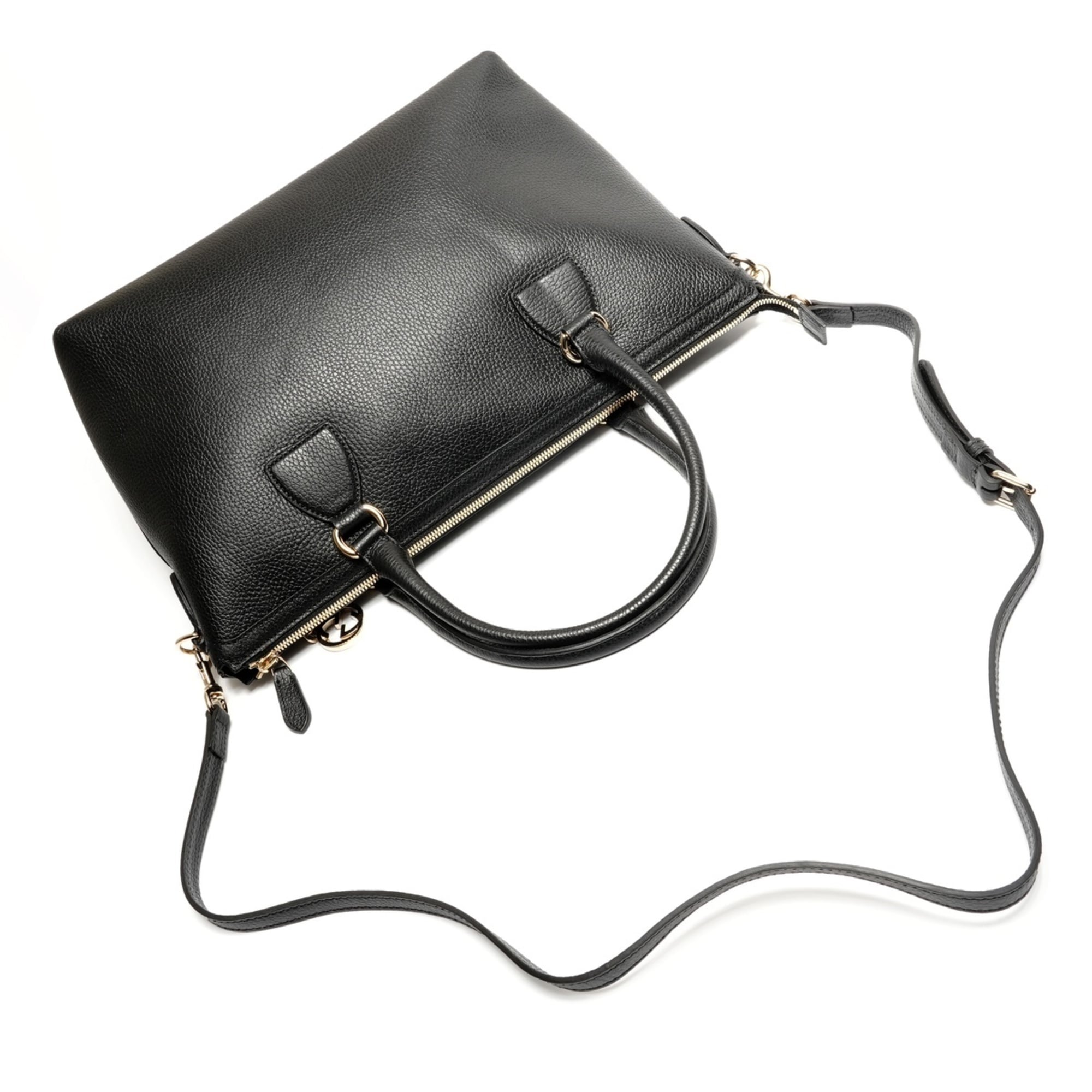 Gucci Black Leather Tote Bag (Pre-Owned)