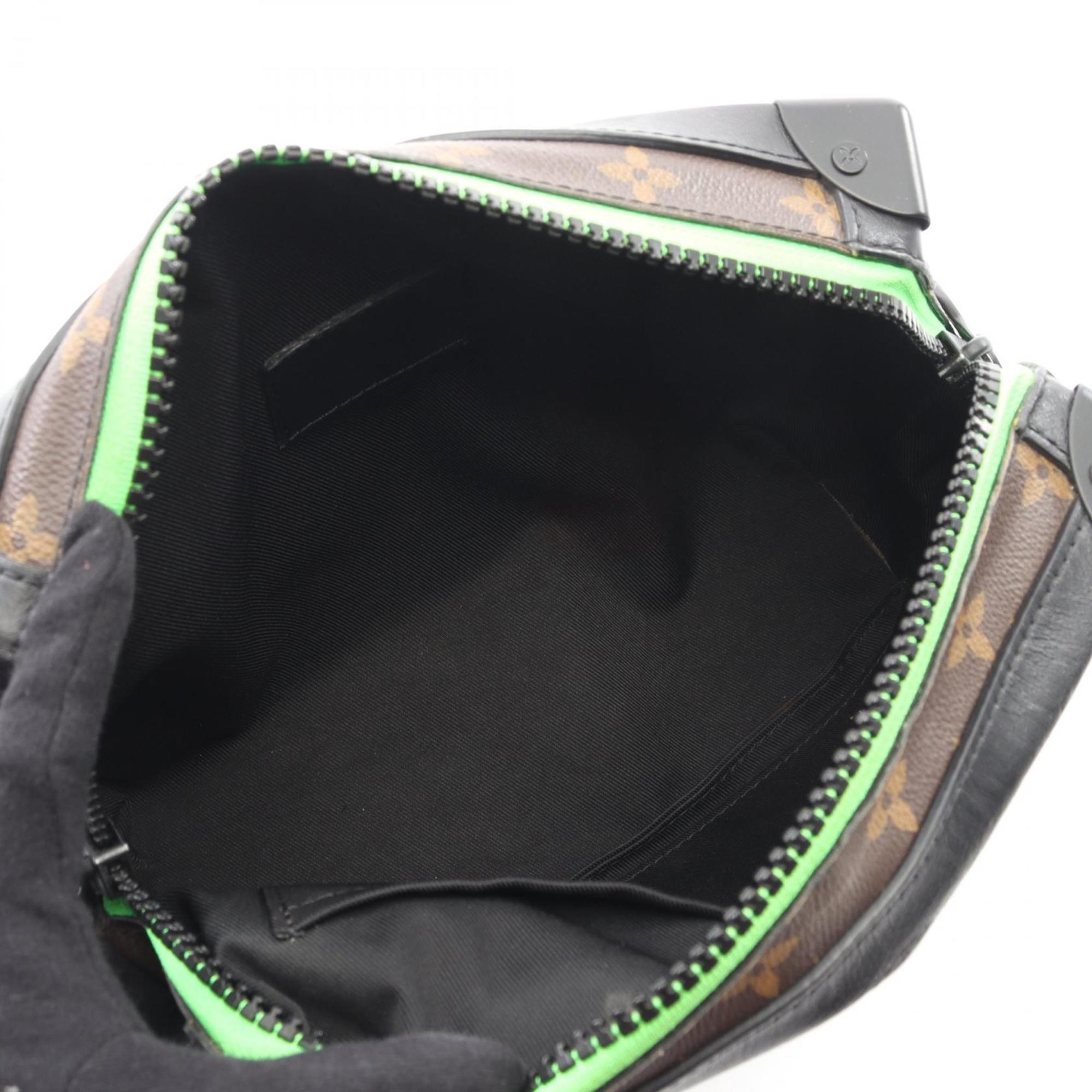 Louis Vuitton Black Brown Monogram Macassar Multi-Color Coated Canvas Leather Shoulder Bag