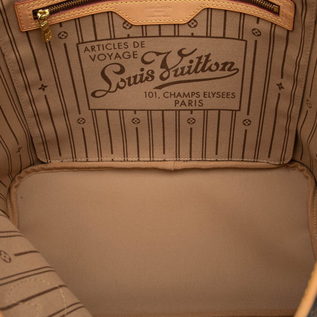 Louis Vuitton Brown Pvc Leather Shoulder Bag Tote Bag