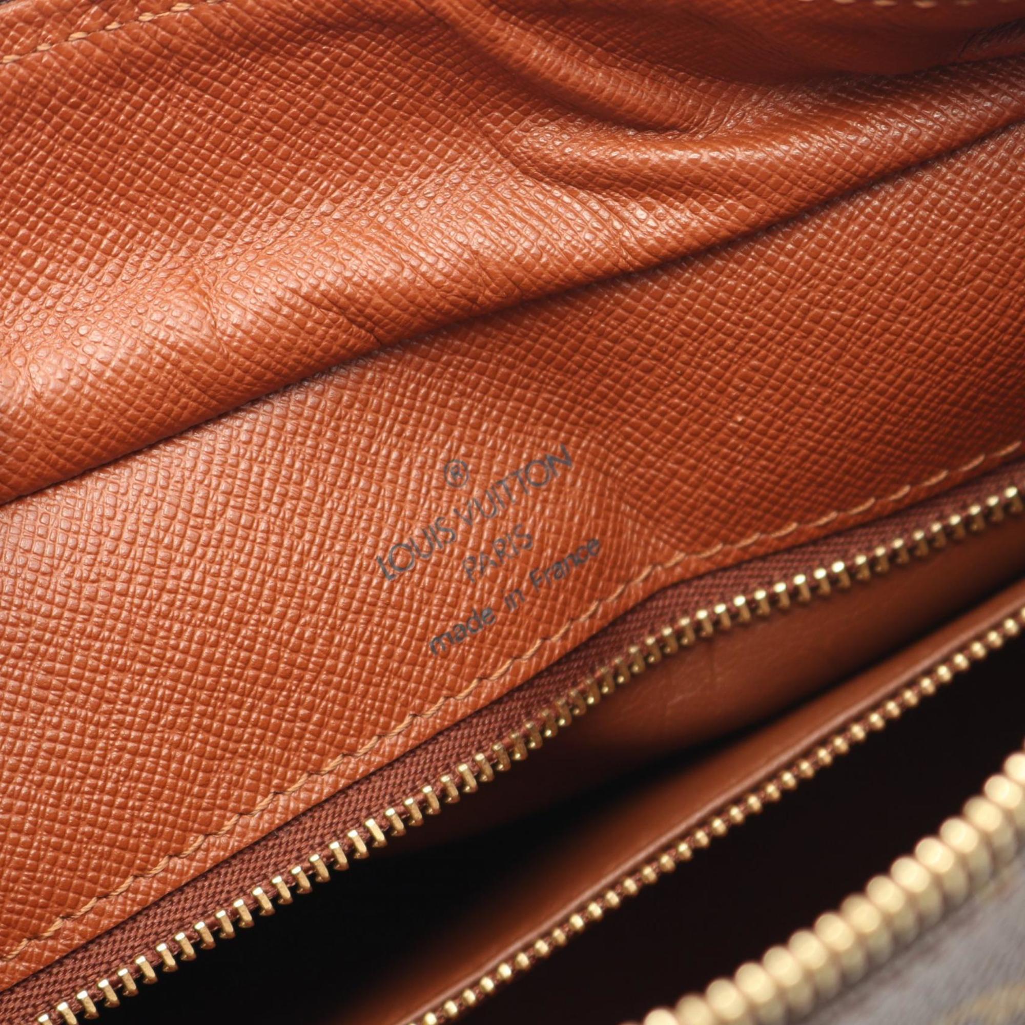 Louis Vuitton Brown Coated Canvas Leather Shoulder Bag