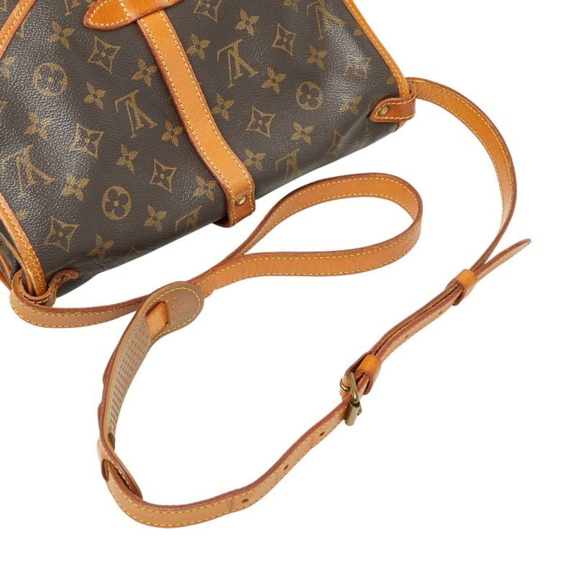 Louis Vuitton Brown Pvc Leather Shoulder Bag