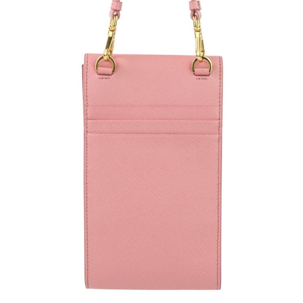 Prada Pink Leather Pochette Shoulder Bag