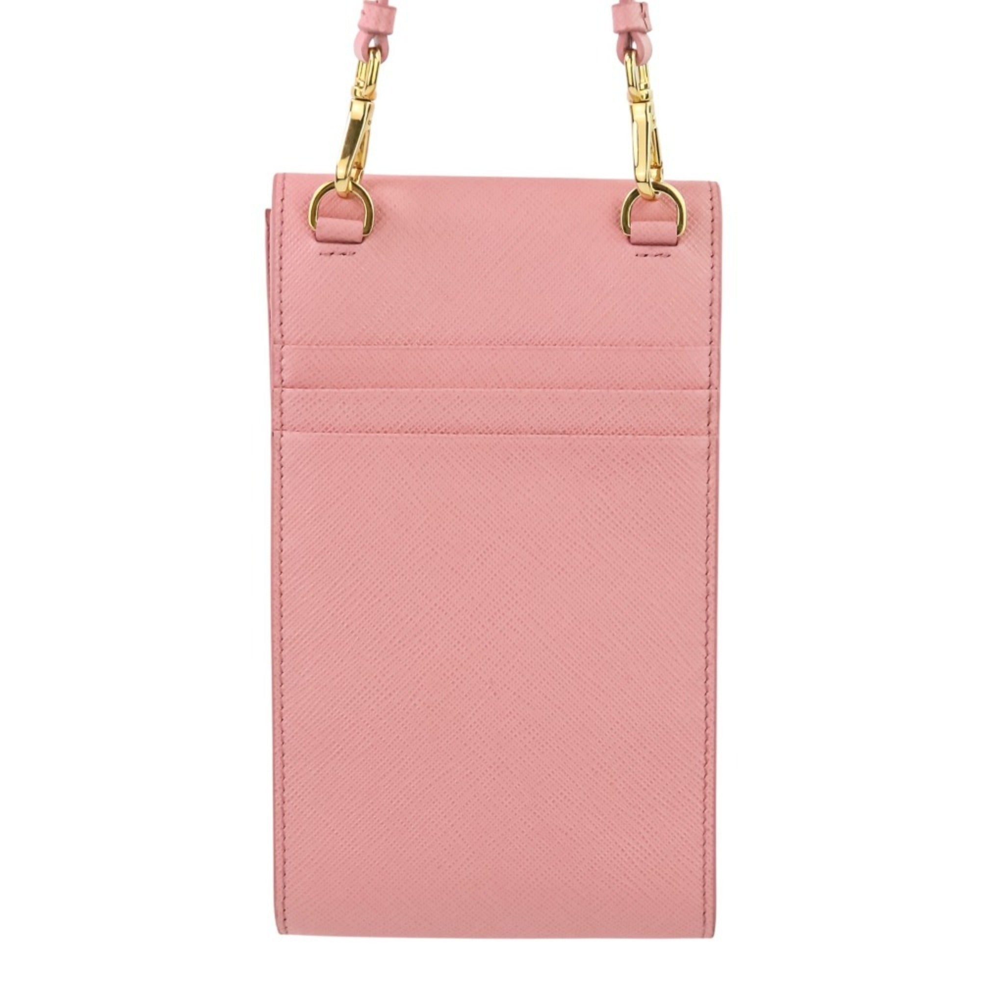Prada Pink Leather Pochette Shoulder Bag