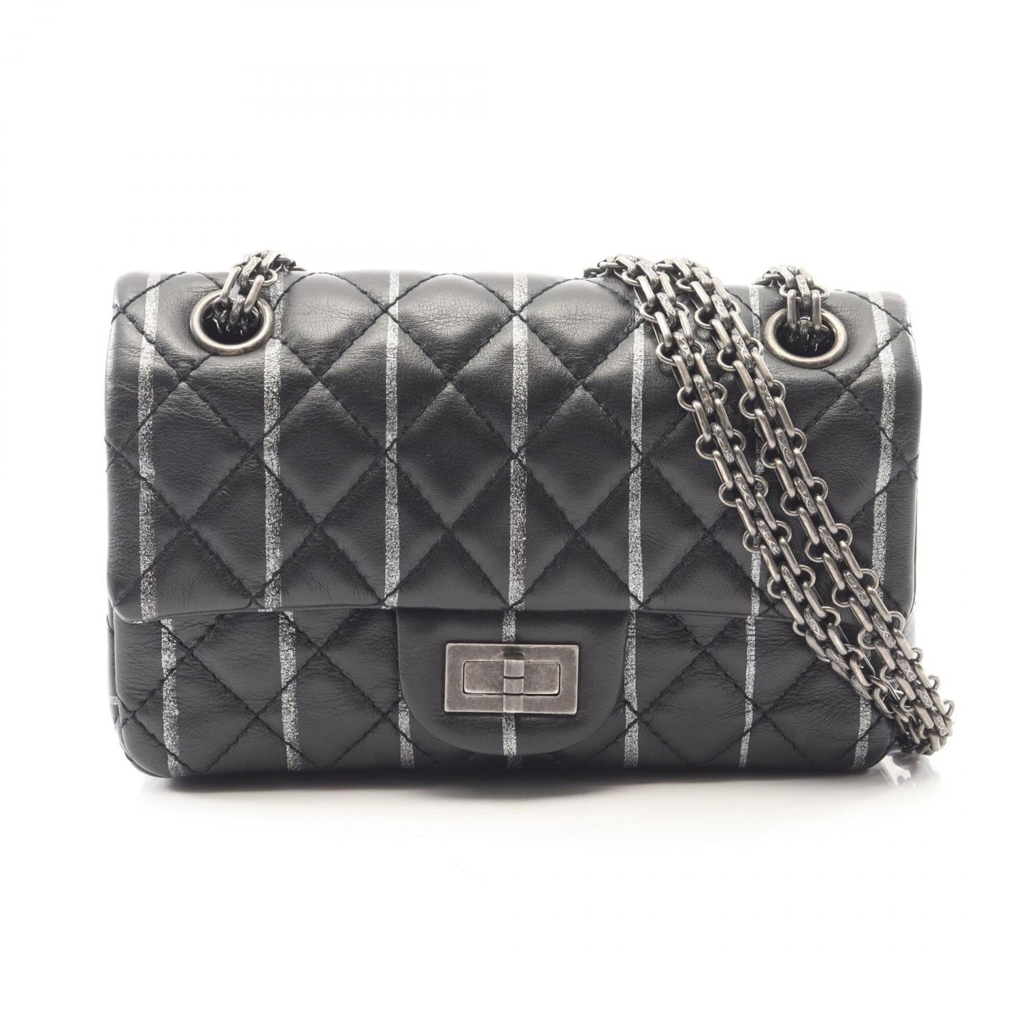 Chanel Black Leather Handbag Shoulder Bag