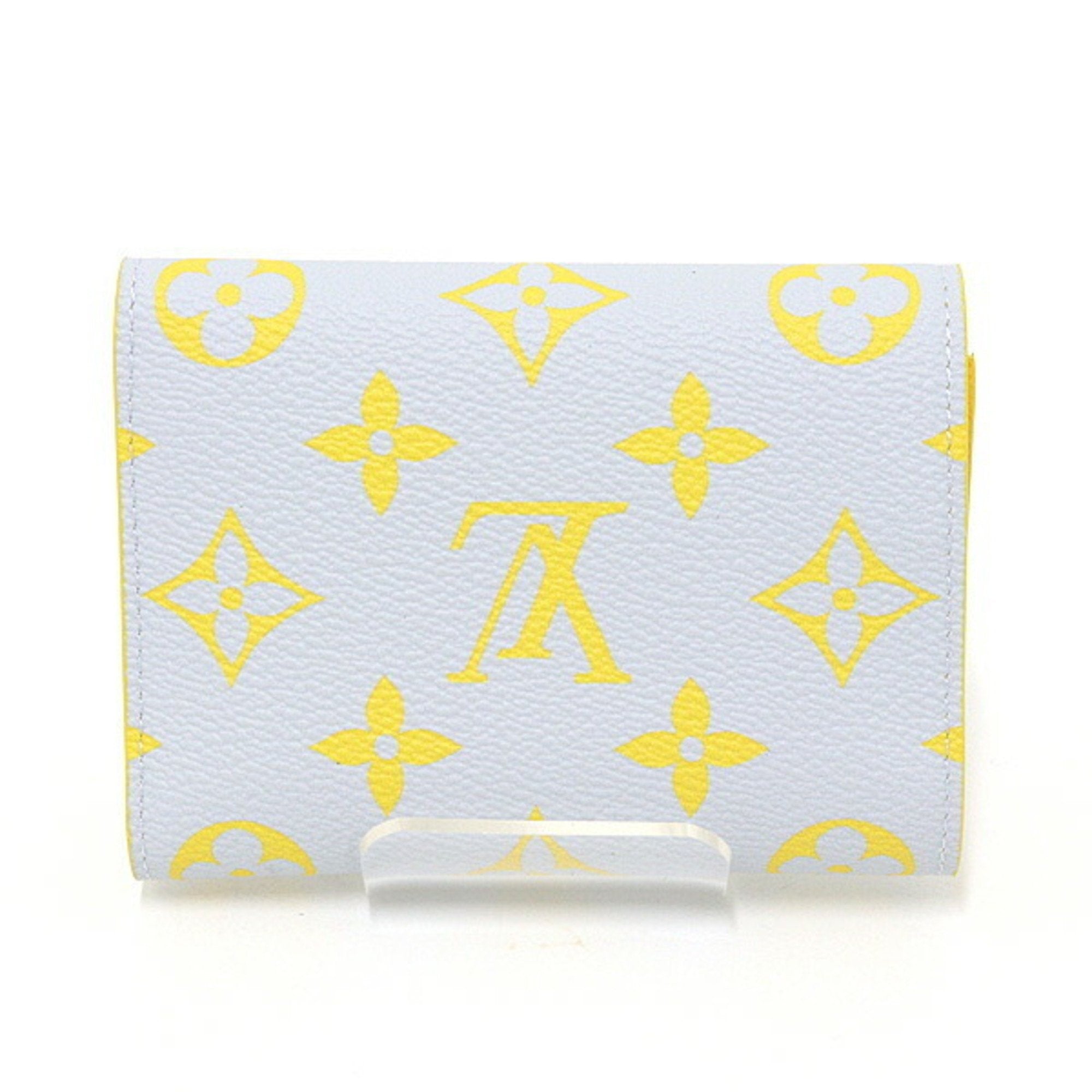 Louis Vuitton Monogram Gray Yellow Wallet (Tri-Fold)