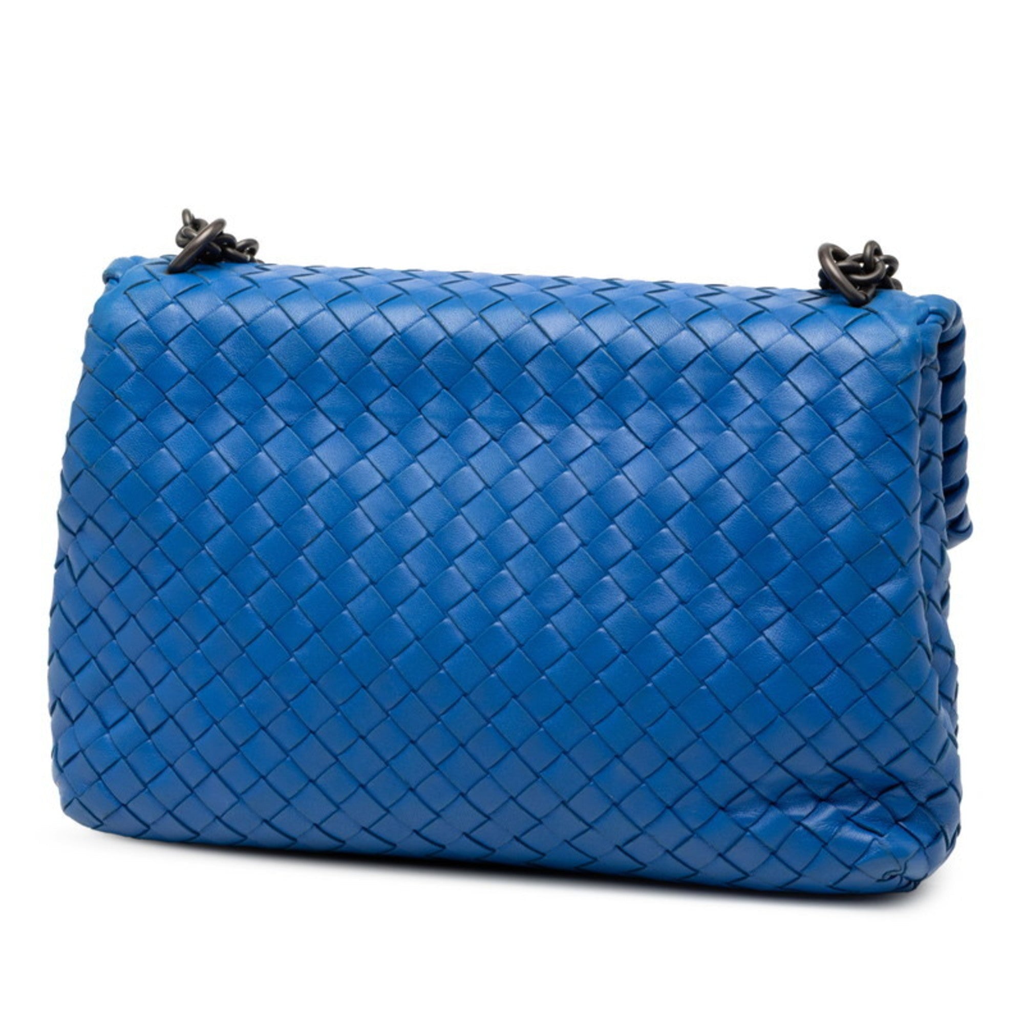 Bottega Veneta Blue Leather Shoulder Bag