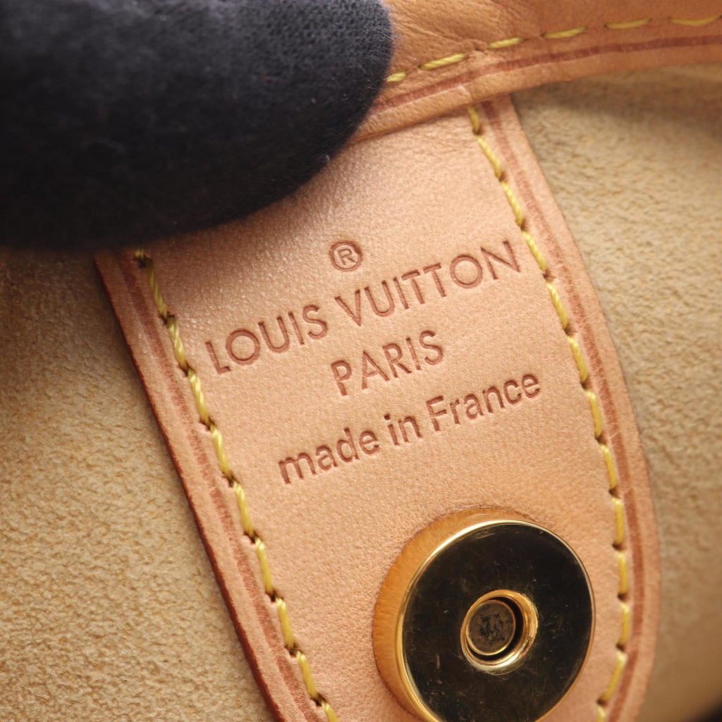 Louis Vuitton Brown Coated Canvas Leather Shoulder Bag