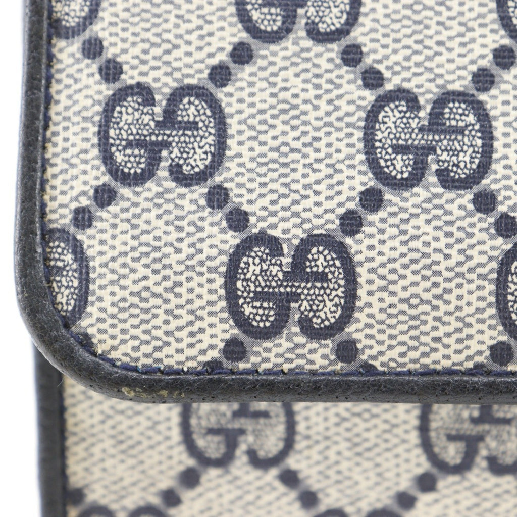 Gucci Gray Navy Gg Plus Shoulder Bag (Pre-Owned)