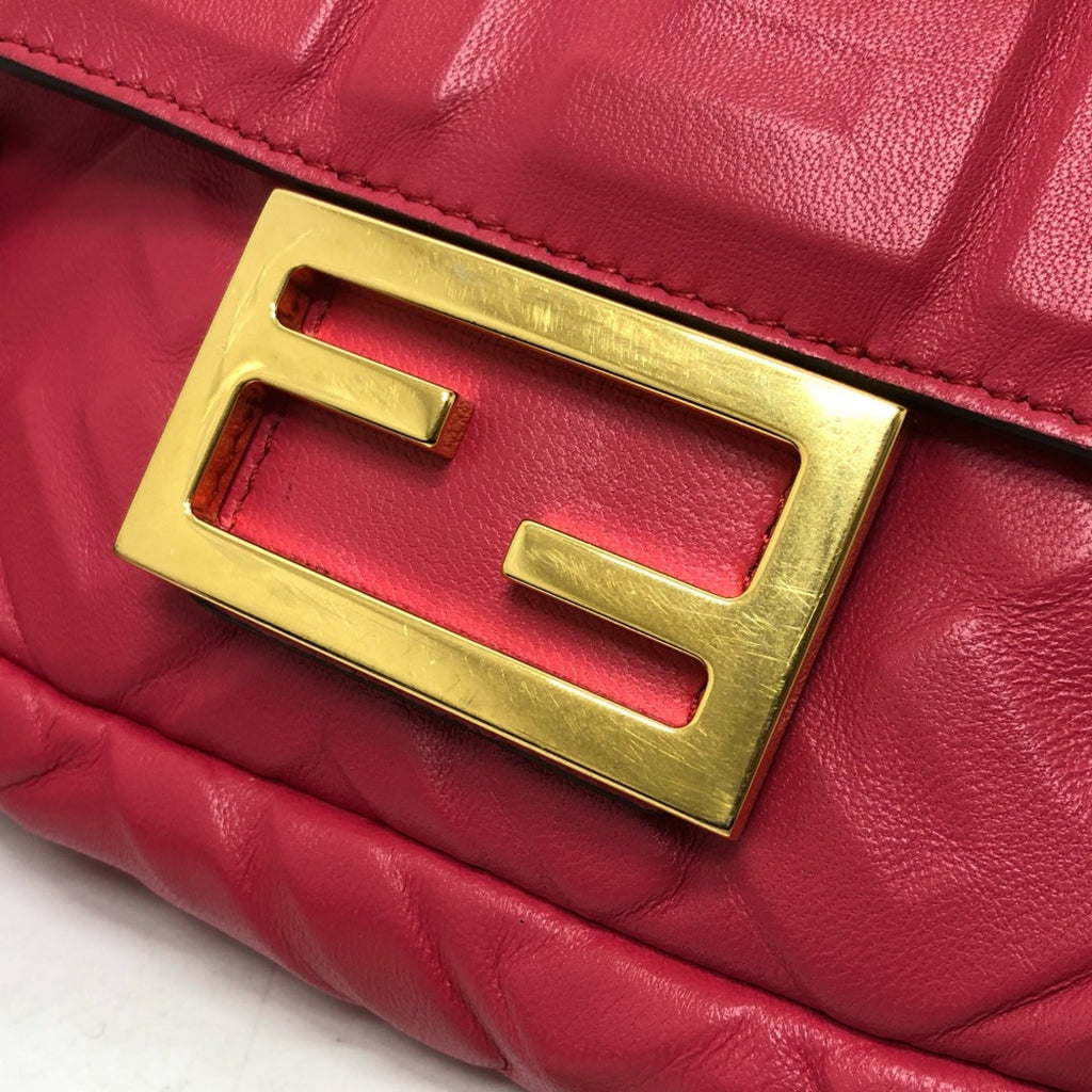 Fendi Pink Leather Shoulder Bag