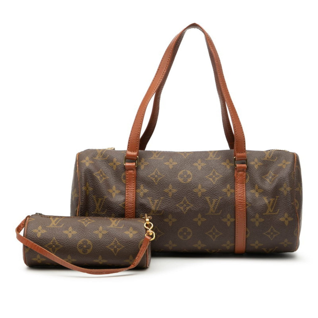 Louis Vuitton Brown Pvc Leather Pouch Shoulder Bag