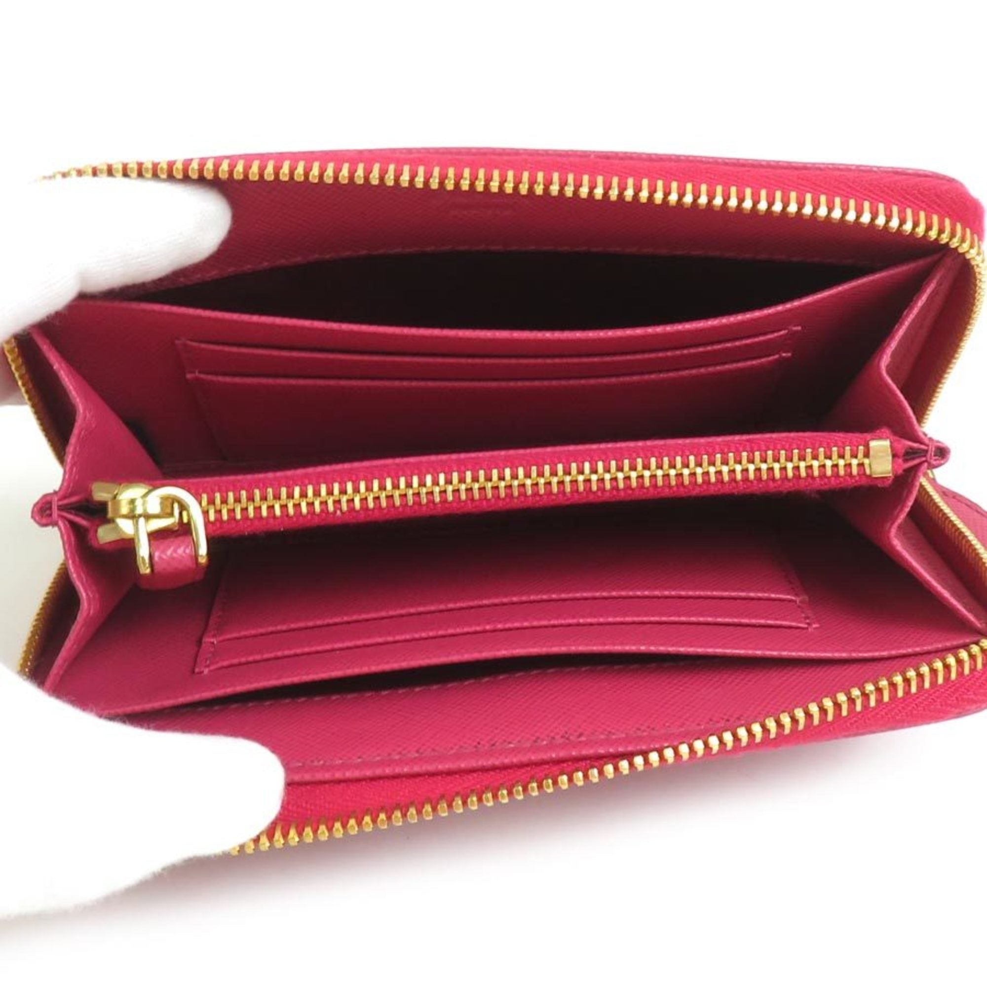 Prada Pink Leather Coin Purse/Coin Case