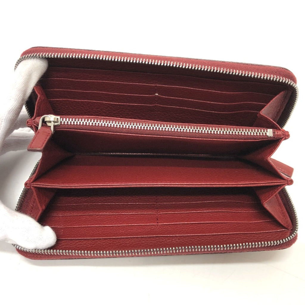 Prada Red Leather Long Wallet (Bi-Fold)