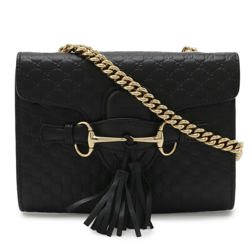 Gucci Black Leather Shoulder Bag (Pre-Owned)