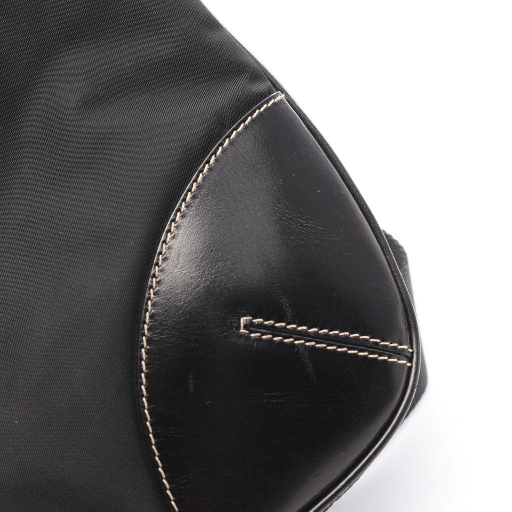 Prada Black Nylon Leather Shoulder Bag