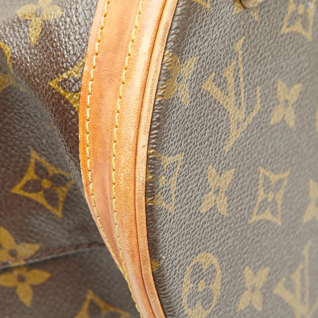 Louis Vuitton Brown Pvc Leather Shoulder Bag Tote Bag