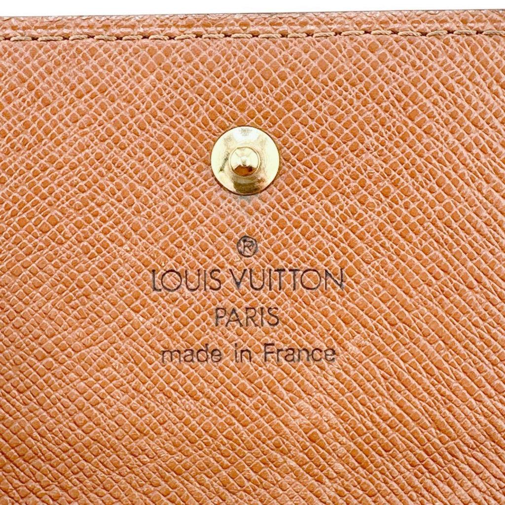 Louis Vuitton Brown Monogram Long Wallet (Tri-Fold)