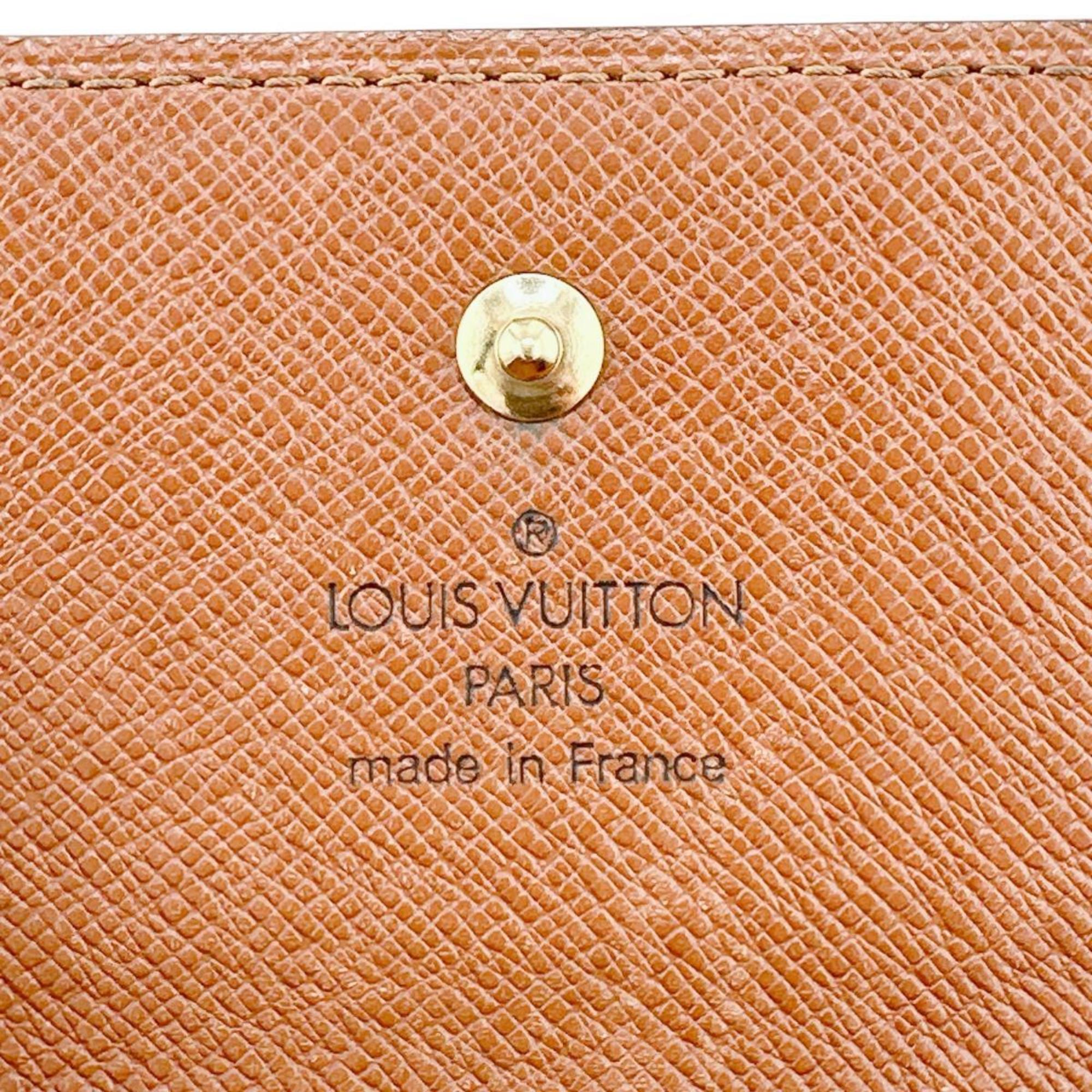 Louis Vuitton Brown Monogram Long Wallet (Tri-Fold)