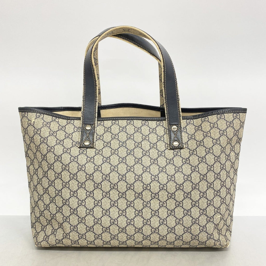 Gucci Beige Navy Pvc Tote Bag (Pre-Owned)