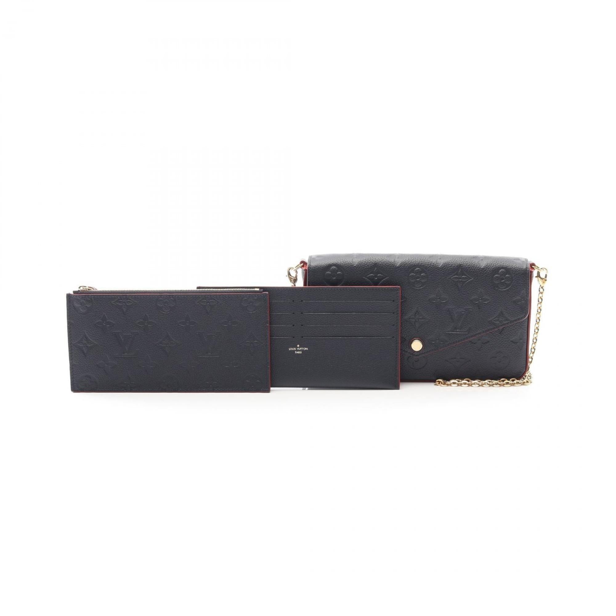 Louis Vuitton Marine Rouge Navy Red Color Monogram Empreinte Pochette Shoulder Bag