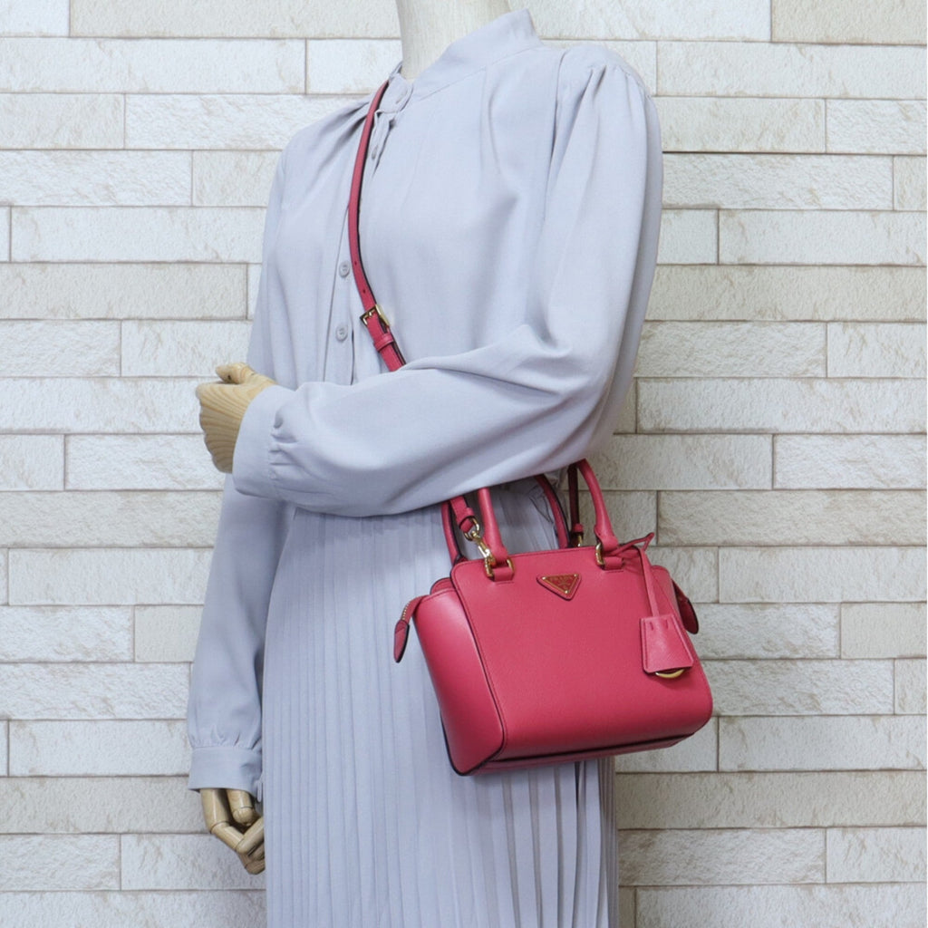 Prada Pink Leather Shoulder Bag