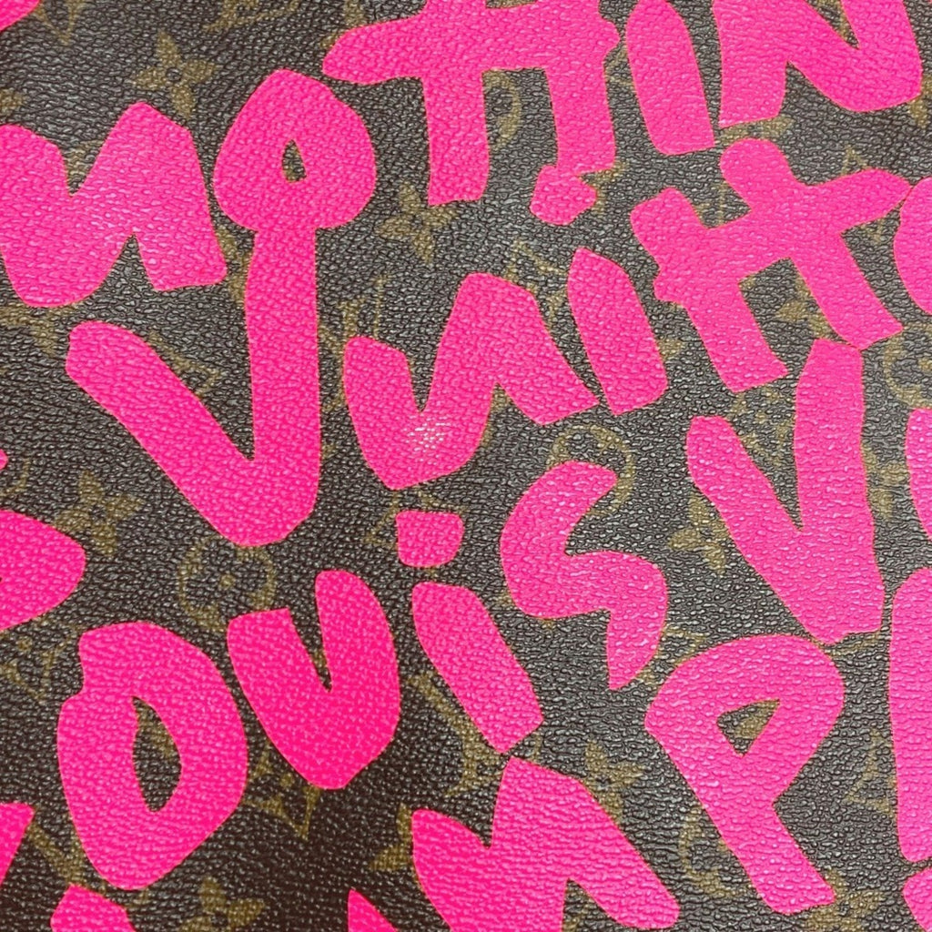 Louis Vuitton Fuchsia Pink Galle Pink Monogram Graffiti Shoulder Bag Tote Bag