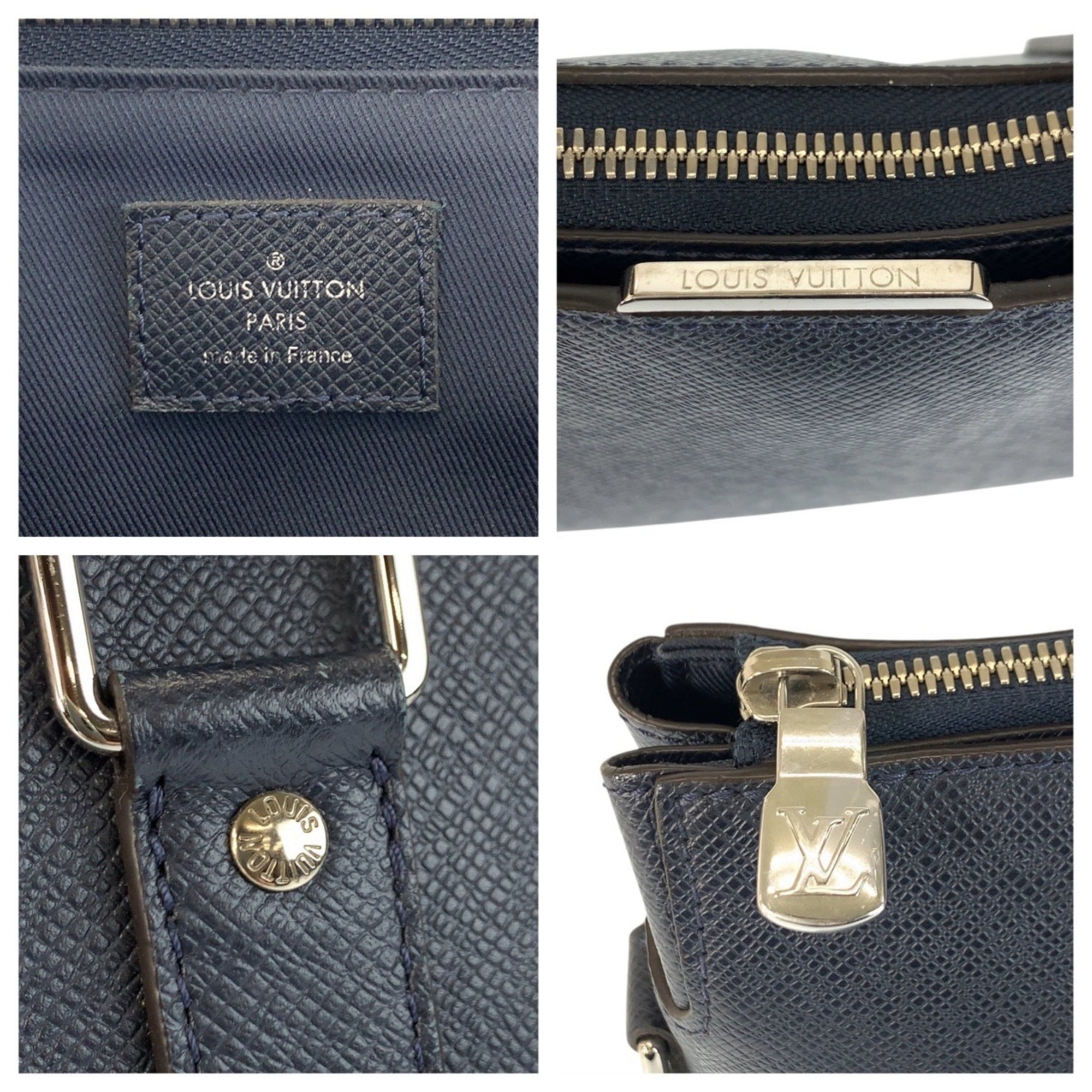 Louis Vuitton Navy Ocean Taiga Leather Briefcase