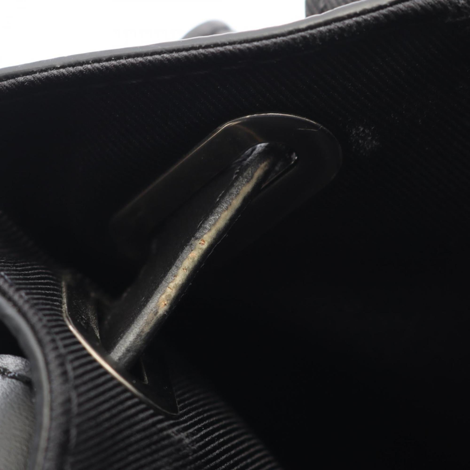 Louis Vuitton Black Noir Monogram Denim Leather Shoulder Bag
