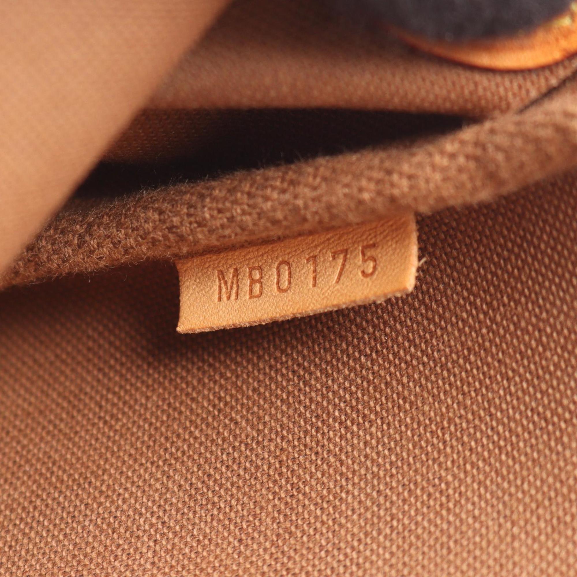 Louis Vuitton Brown Coated Canvas Leather Shoulder Bag