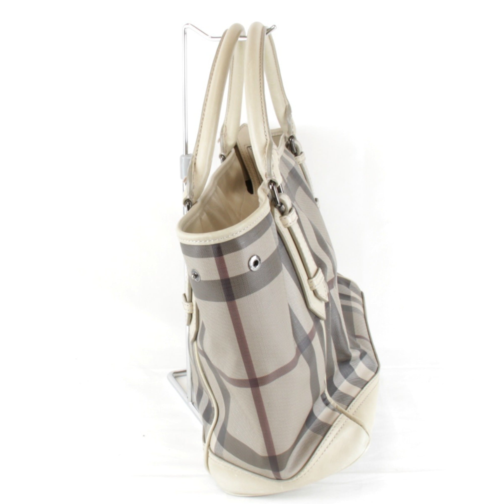 Burberry Beige Pvc Handbag Tote Bag