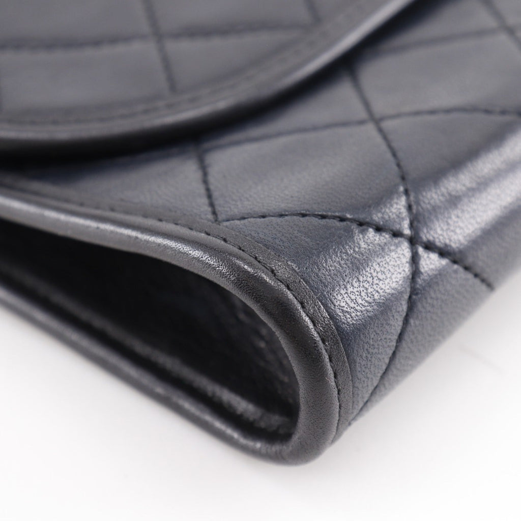 Chanel Black Leather Pochette Shoulder Bag