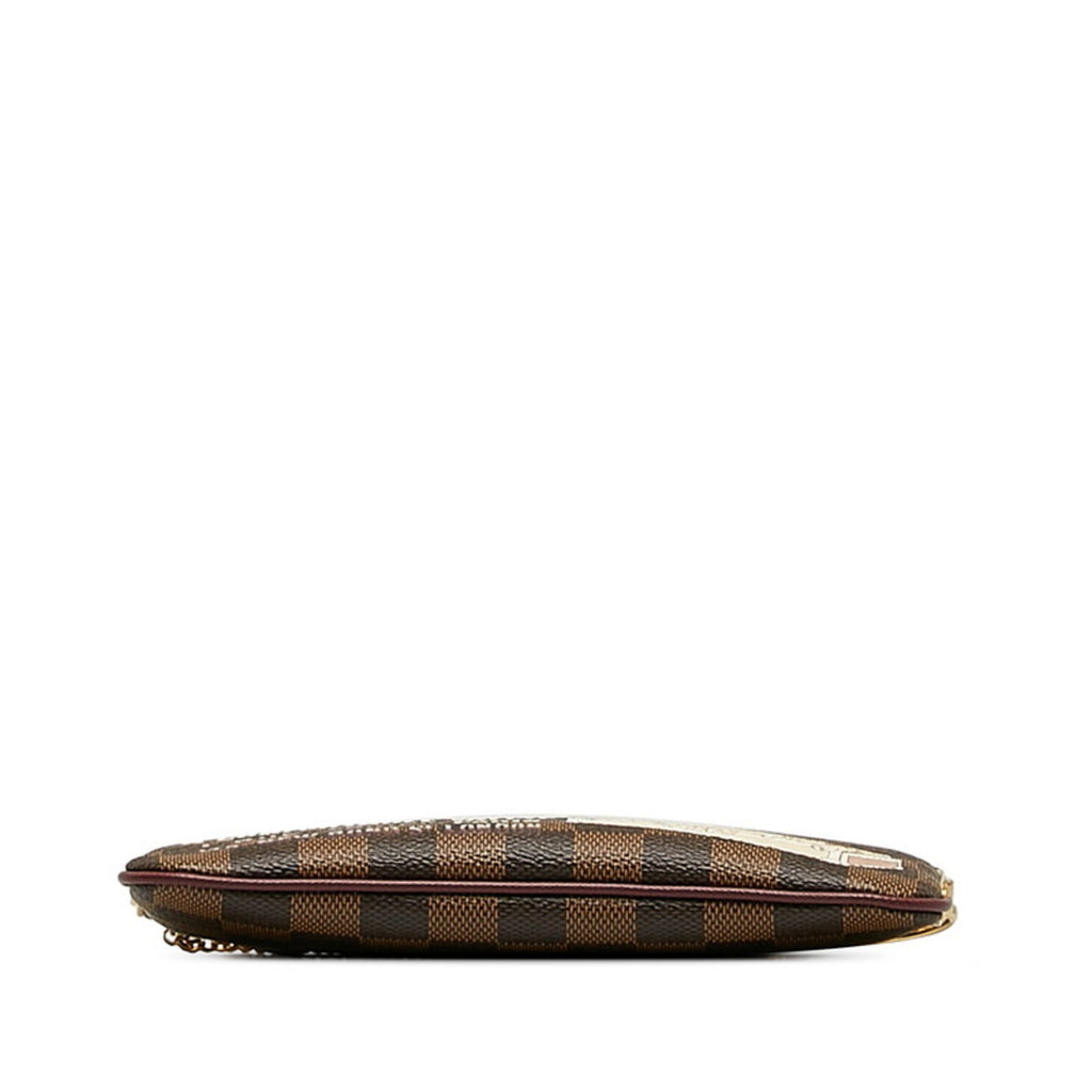 Louis Vuitton Brown Pvc Leather Pochette Pouch