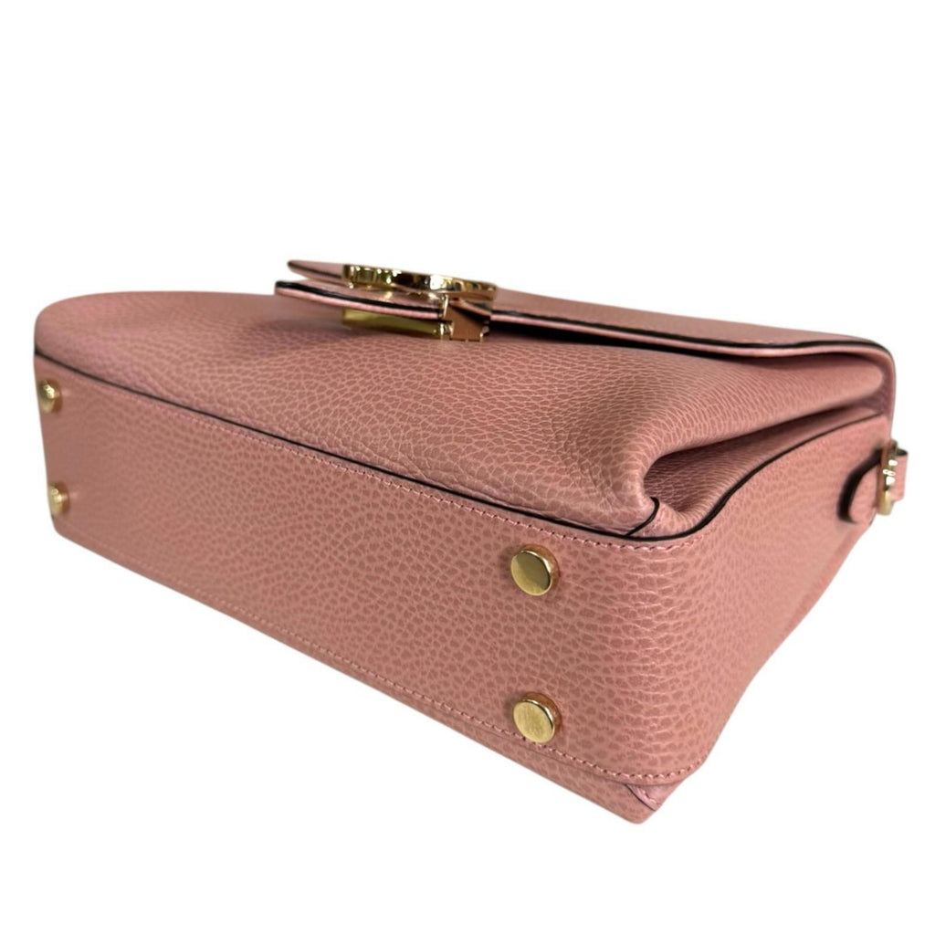 Gucci Pink Leather Shoulder Bag (Pre-Owned)