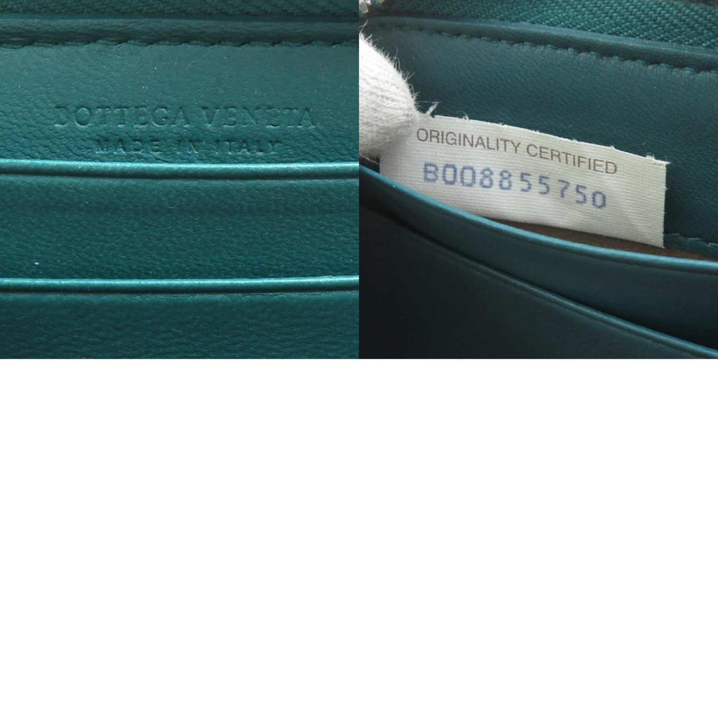 Bottega Veneta Dark Green Intrecciato Coin Purse/Coin Case