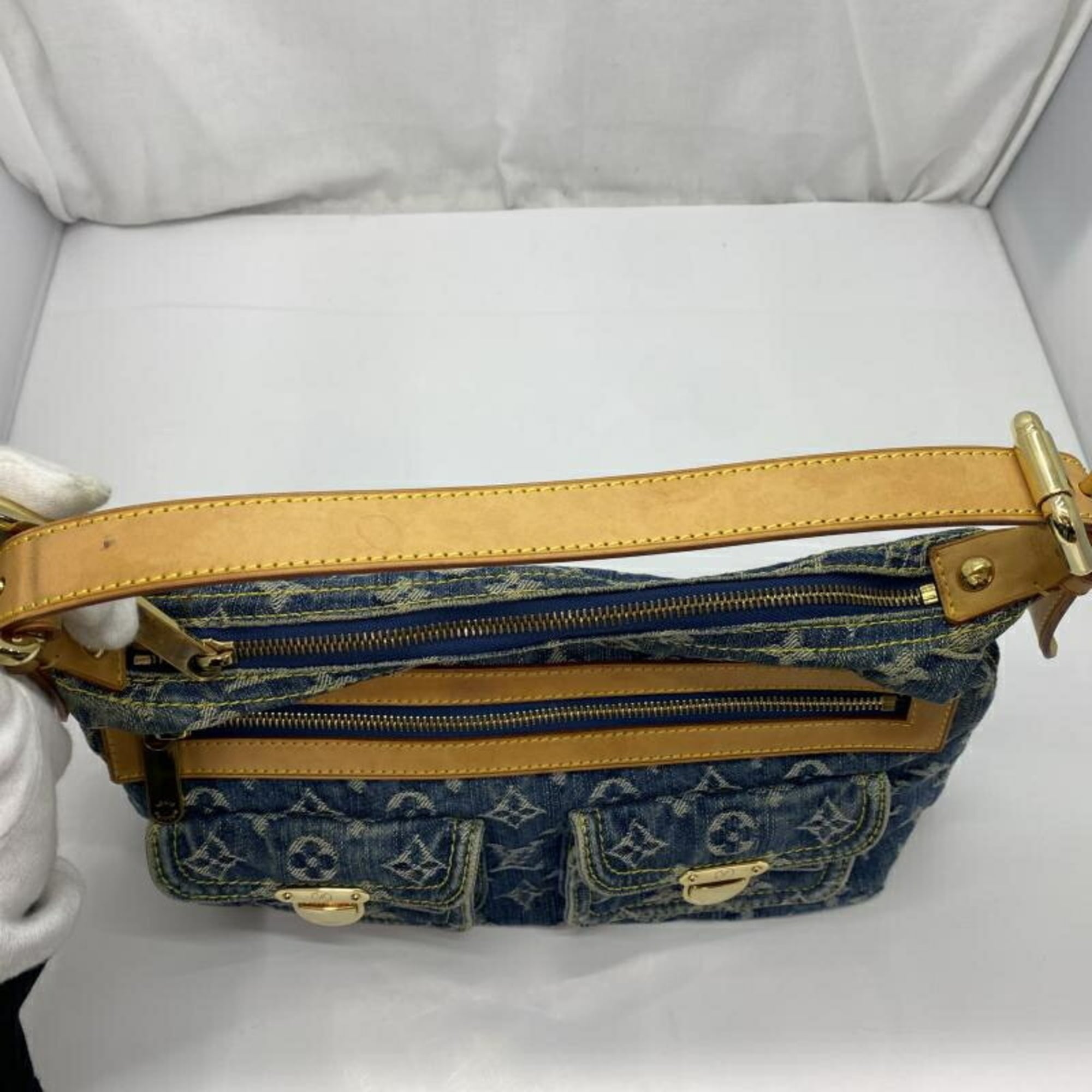 Louis Vuitton Blue Denim Shoulder Bag