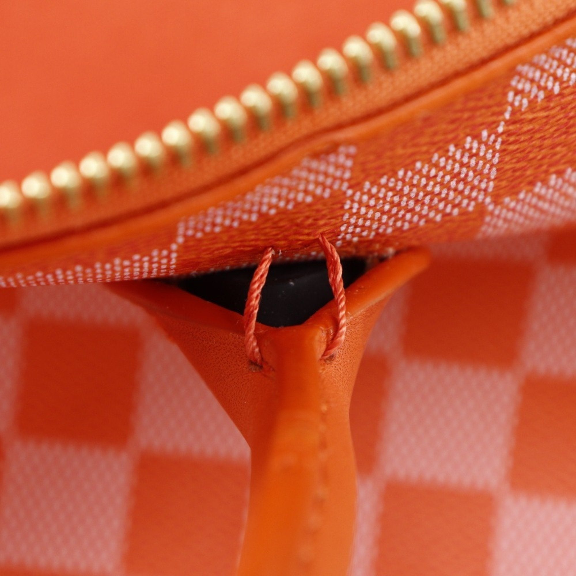 Louis Vuitton Orange Pimont Damier Canvas Handbag Tote Bag