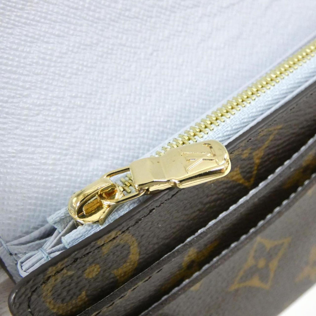 Louis Vuitton Monogram Blue Marron Coated Canvas Long Wallet