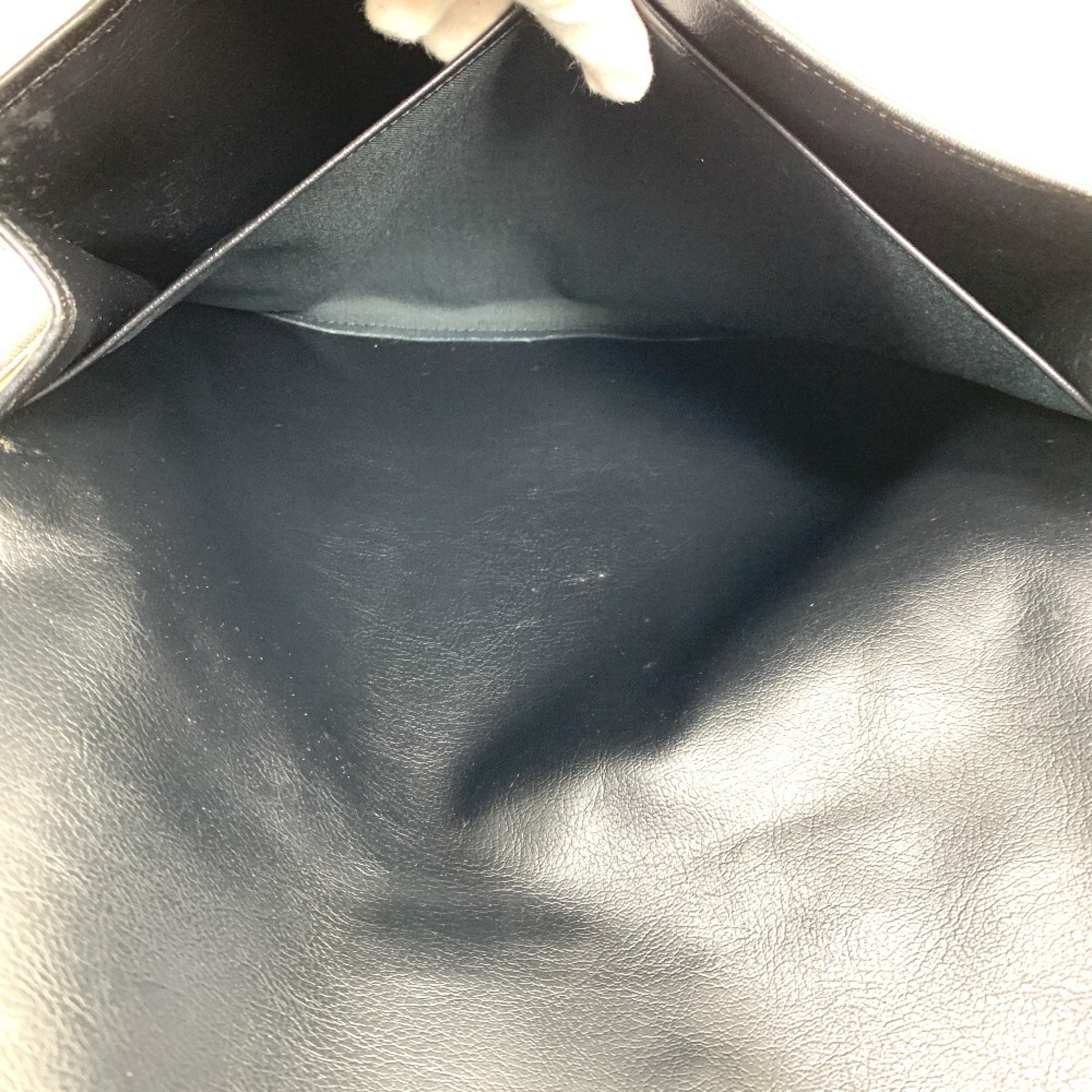 Burberry Beige Canvas Leather Clutch Bag