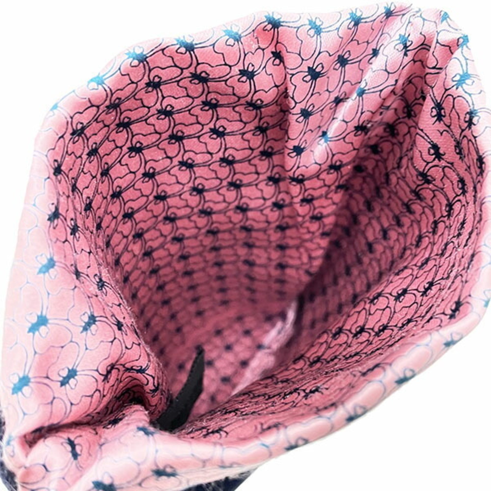 Bottega Veneta Navy Pink Velvet Pouch