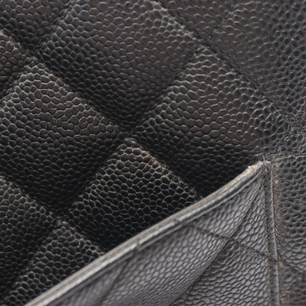 Chanel Black Grained Calfskin Handbag Tote Bag