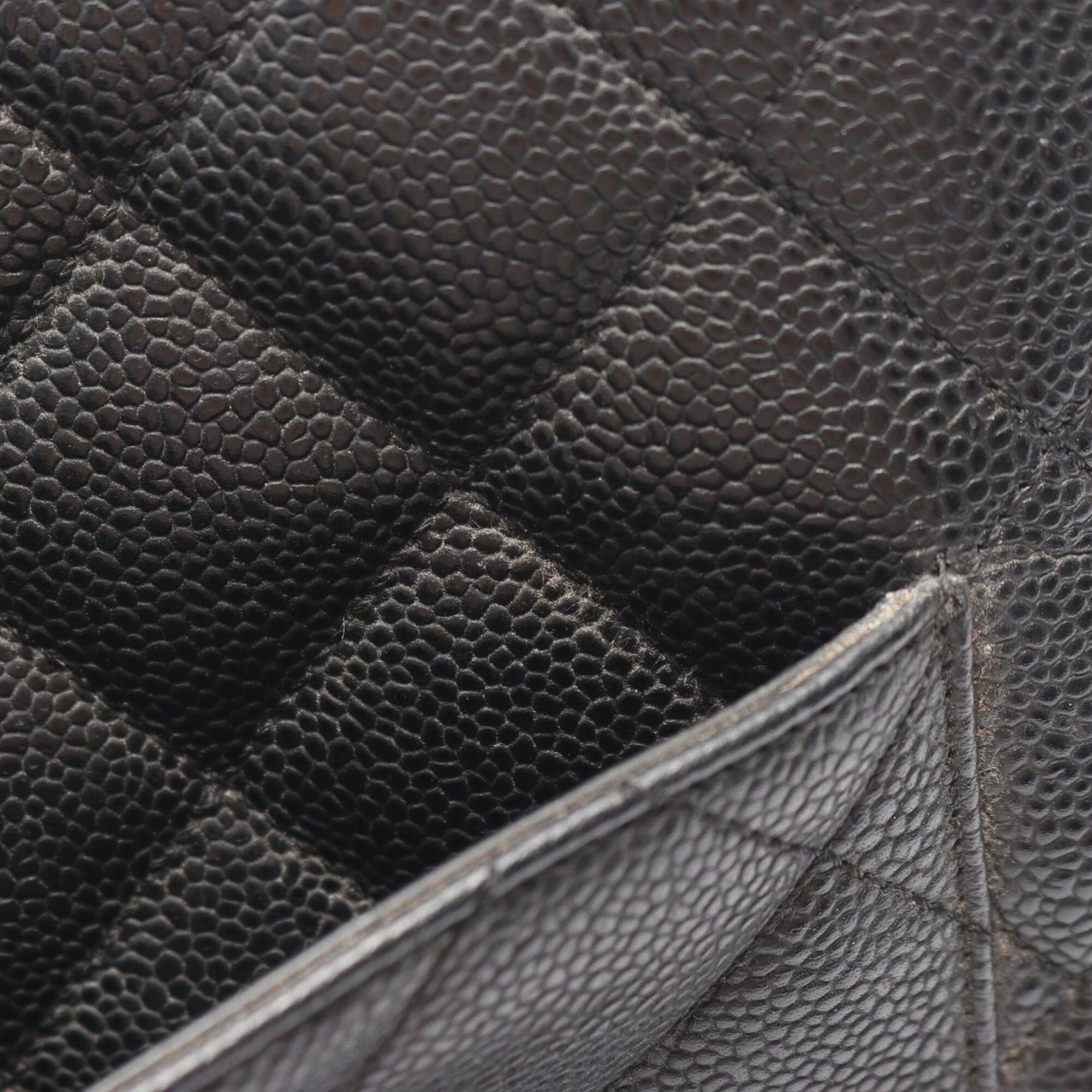 Chanel Black Grained Calfskin Handbag Tote Bag