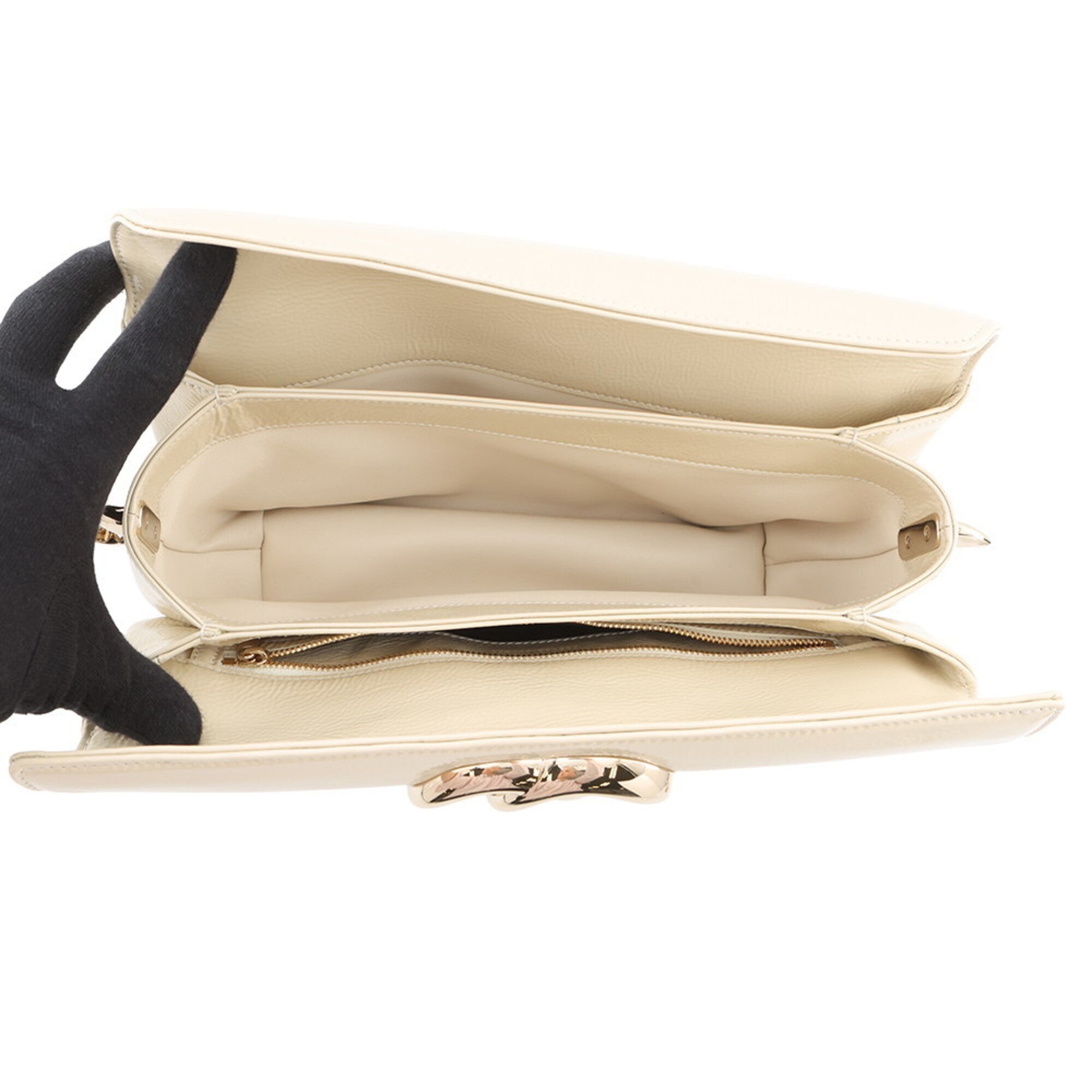 Gucci Ivory Ivory Handbag Shoulder Bag (Pre-Owned)