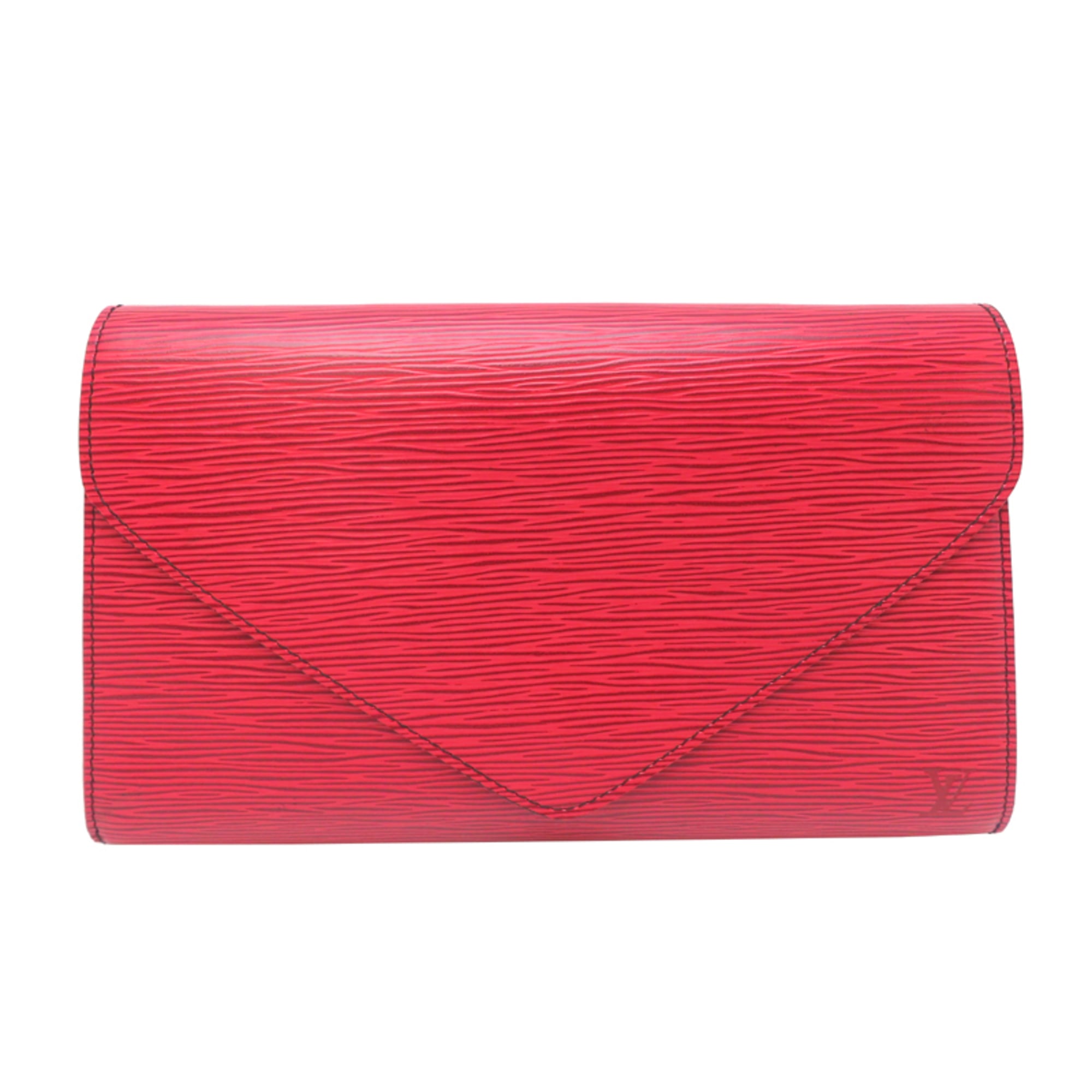Louis Vuitton Castilian Red Epi Leather Clutch Bag