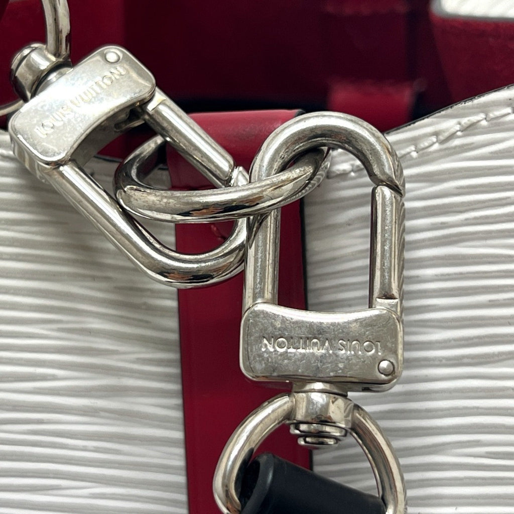 Louis Vuitton Black Red Color Tricolor White Epi Leather Shoulder Bag