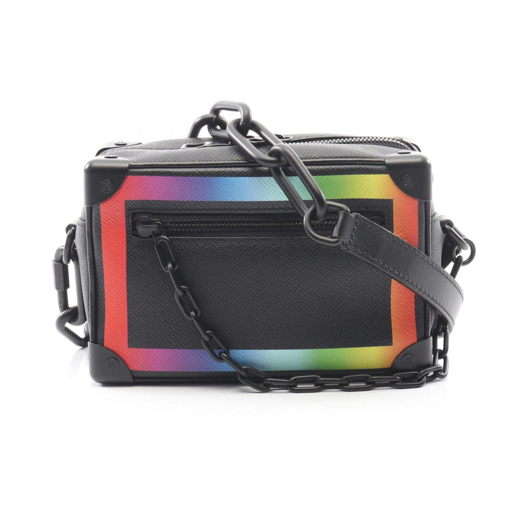 Louis Vuitton Black Multi-Color Taiga Leather Handbag Shoulder Bag