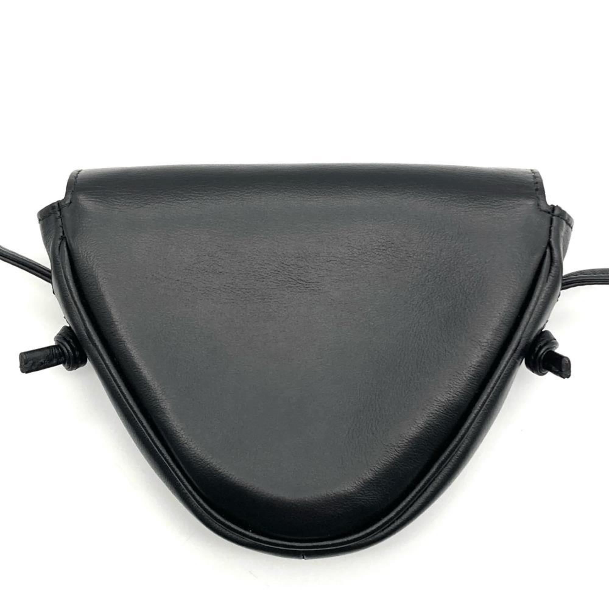 Celine Black Leather Shoulder Bag