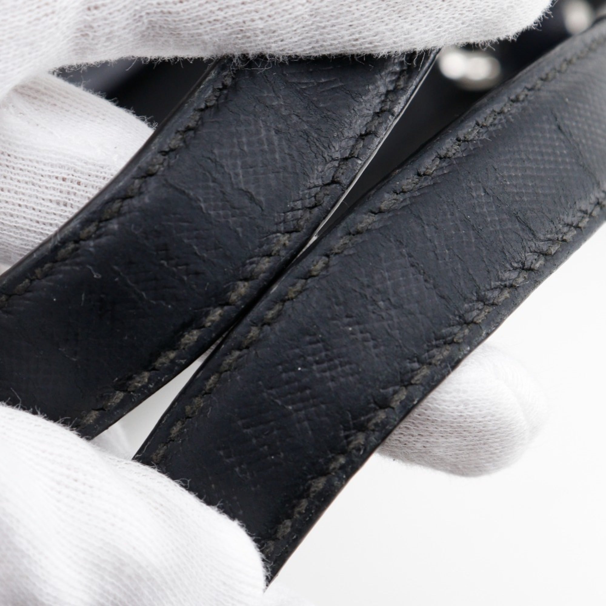 Prada Black Nero Nylon Leather Tote Bag