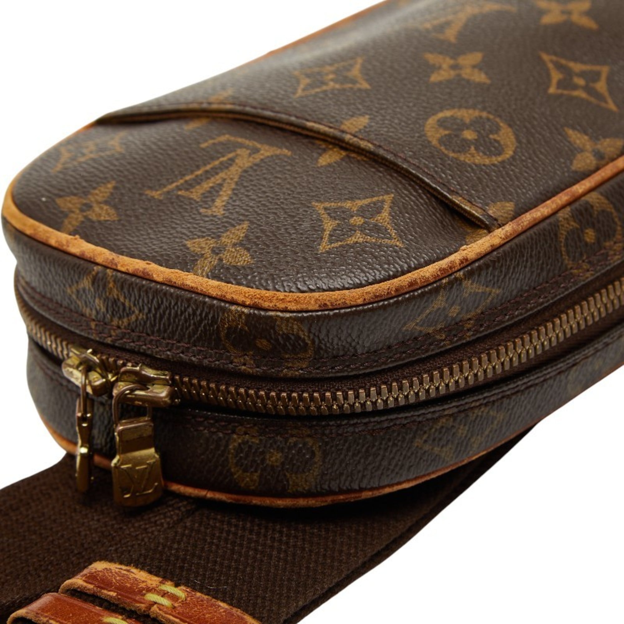 Louis Vuitton Brown Pvc Leather Sling Bag